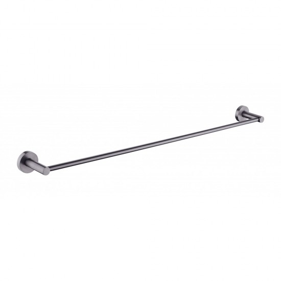 Euro Pin Lever Round Gunmetal Grey Single Towel Rack Rail 780mm